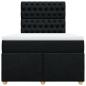 Preview: Boxspringbett mit Matratze Schwarz 120x190 cm Stoff