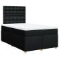 Preview: Boxspringbett mit Matratze Schwarz 120x190 cm Stoff