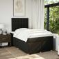 Preview: Boxspringbett mit Matratze Schwarz 120x190 cm Stoff