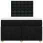 Preview: Boxspringbett mit Matratze Schwarz 120x190 cm Stoff