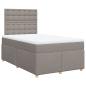 Preview: Boxspringbett mit Matratze Taupe 120x190 cm Stoff