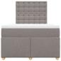 Preview: Boxspringbett mit Matratze Taupe 120x190 cm Stoff