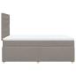 Preview: Boxspringbett mit Matratze Taupe 120x190 cm Stoff