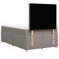 Preview: Boxspringbett mit Matratze Taupe 120x190 cm Stoff