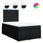 Preview: Boxspringbett mit Matratze Schwarz 120x200 cm Stoff