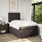 Preview: Boxspringbett mit Matratze Dunkelbraun 120x200 cm Stoff