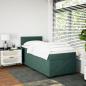 Preview: Boxspringbett mit Matratze Dunkelgrün 90x200 cm Samt