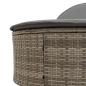 Preview: Doppel-Sonnenliege mit Kissen Grau Poly Rattan