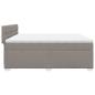 Preview: Boxspringbett mit Matratze Taupe 200x200 cm Stoff