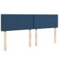Preview: Boxspringbett mit Matratze Blau 200x200 cm Stoff