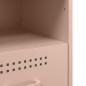 Preview: Nachttische 2 Stk. Rosa 36x39x50,5 cm Stahl