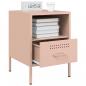 Preview: Nachttische 2 Stk. Rosa 36x39x50,5 cm Stahl
