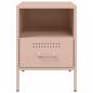 Preview: Nachttische 2 Stk. Rosa 36x39x50,5 cm Stahl