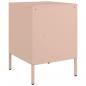 Preview: Nachttische 2 Stk. Rosa 36x39x50,5 cm Stahl