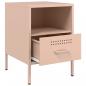 Preview: Nachttische 2 Stk. Rosa 36x39x50,5 cm Stahl
