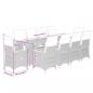 Preview: 11-tlg. Garten-Bistro-Set mit Kissen Schwarz Poly Rattan