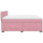 Preview: Boxspringbett mit Matratze Rosa 180x200 cm Samt