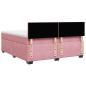 Preview: Boxspringbett mit Matratze Rosa 180x200 cm Samt