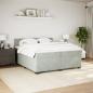 Preview: Boxspringbett mit Matratze Hellgrau 200x200 cm Samt