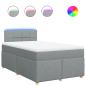 Preview: Boxspringbett mit Matratze Hellgrau 120x190 cm Stoff