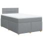Preview: Boxspringbett mit Matratze Hellgrau 120x190 cm Stoff