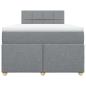 Preview: Boxspringbett mit Matratze Hellgrau 120x190 cm Stoff