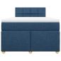 Preview: Boxspringbett mit Matratze Blau 120x190 cm Stoff