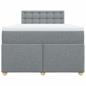 Preview: Boxspringbett mit Matratze Hellgrau 120x190 cm Stoff