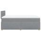 Preview: Boxspringbett mit Matratze Hellgrau 120x190 cm Stoff