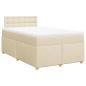 Preview: Boxspringbett mit Matratze Creme 120x190 cm Stoff