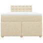 Preview: Boxspringbett mit Matratze Creme 120x190 cm Stoff