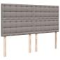 Preview: Boxspringbett mit Matratze Taupe 200x200 cm Stoff