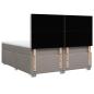 Preview: Boxspringbett mit Matratze Taupe 200x200 cm Stoff
