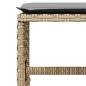 Preview: 15-tlg. Garten-Essgruppe mit Kissen Beige Poly Rattan