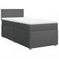 Preview: ARDEBO.de - Boxspringbett mit Matratze Dunkelgrau 90x200 cm Stoff