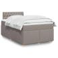 Preview: ARDEBO.de - Boxspringbett mit Matratze Taupe 120x190 cm Stoff