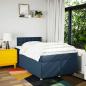Preview: Boxspringbett mit Matratze Blau 120x190 cm Stoff