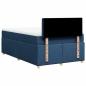 Preview: Boxspringbett mit Matratze Blau 120x190 cm Stoff
