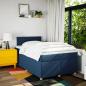 Preview: Boxspringbett mit Matratze Blau 120x200 cm Stoff