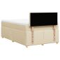 Preview: ARDEBO.de - Boxspringbett mit Matratze Creme 120x200 cm Stoff