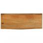 Preview: ARDEBO.de - Tischplatte mit Baumkante 80x20x2,5 cm Massivholz Mango