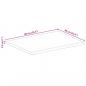 Preview: Tischplatte mit Baumkante 90x60x2,5 cm Massivholz Mango