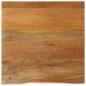 Preview: ARDEBO.de - Tischplatte mit Baumkante 80x80x2,5 cm Massivholz Mango