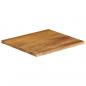Preview: Tischplatte mit Baumkante 80x80x2,5 cm Massivholz Mango