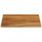 Preview: Tischplatte mit Baumkante 80x80x2,5 cm Massivholz Mango