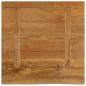 Preview: Tischplatte mit Baumkante 80x80x2,5 cm Massivholz Mango