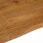 Preview: Tischplatte mit Baumkante 80x80x2,5 cm Massivholz Mango
