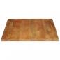 Preview: Tischplatte mit Baumkante 100x80x2,5 cm Massivholz Mango