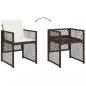 Preview: 13-tlg. Garten-Essgruppe mit Kissen Braun Poly Rattan