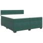 Preview: Boxspringbett mit Matratze Dunkelgrün 200x200 cm Samt